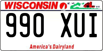 WI license plate 990XUI