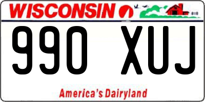 WI license plate 990XUJ
