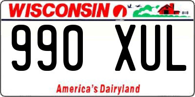 WI license plate 990XUL