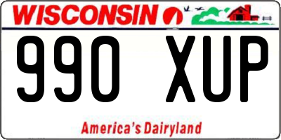 WI license plate 990XUP