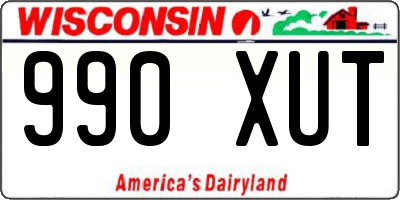 WI license plate 990XUT