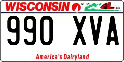WI license plate 990XVA