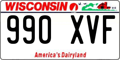 WI license plate 990XVF