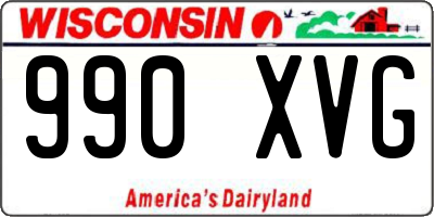 WI license plate 990XVG