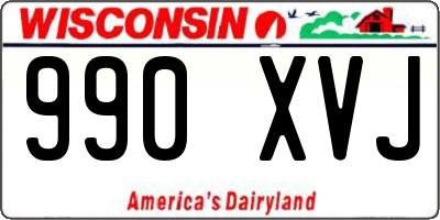 WI license plate 990XVJ