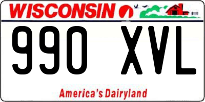 WI license plate 990XVL