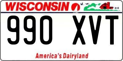 WI license plate 990XVT