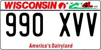 WI license plate 990XVV