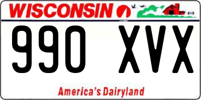 WI license plate 990XVX