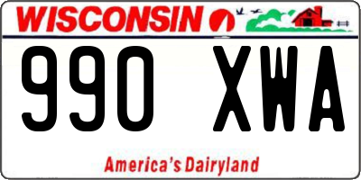 WI license plate 990XWA