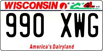 WI license plate 990XWG