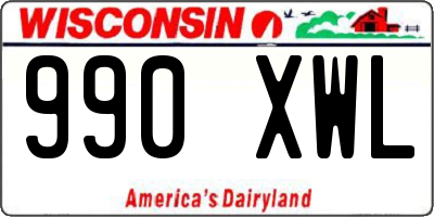WI license plate 990XWL
