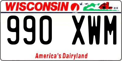 WI license plate 990XWM