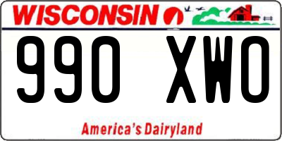 WI license plate 990XWO