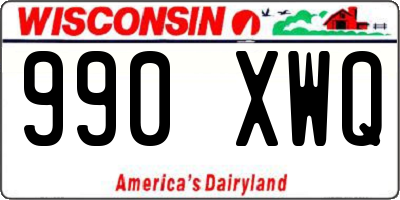 WI license plate 990XWQ
