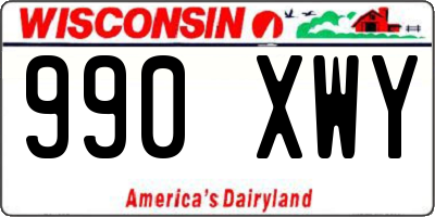 WI license plate 990XWY