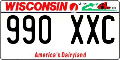 WI license plate 990XXC