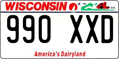 WI license plate 990XXD