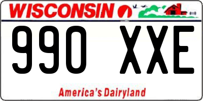 WI license plate 990XXE