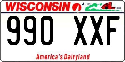 WI license plate 990XXF