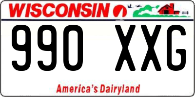 WI license plate 990XXG