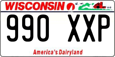 WI license plate 990XXP