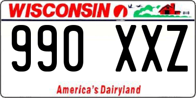 WI license plate 990XXZ