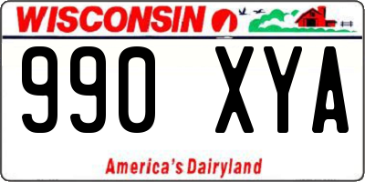 WI license plate 990XYA