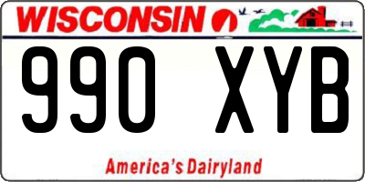 WI license plate 990XYB