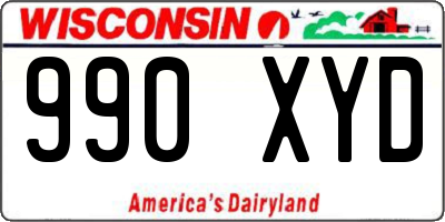 WI license plate 990XYD
