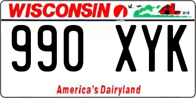 WI license plate 990XYK