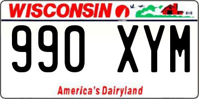 WI license plate 990XYM