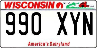 WI license plate 990XYN