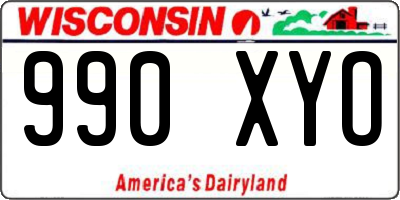 WI license plate 990XYO