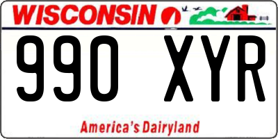 WI license plate 990XYR