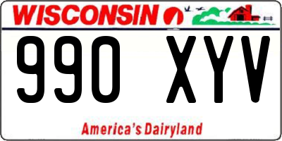 WI license plate 990XYV
