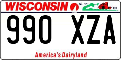 WI license plate 990XZA
