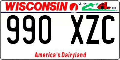 WI license plate 990XZC