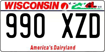 WI license plate 990XZD