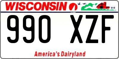 WI license plate 990XZF