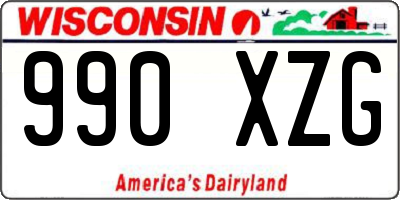WI license plate 990XZG