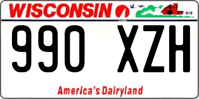 WI license plate 990XZH