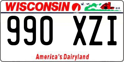 WI license plate 990XZI