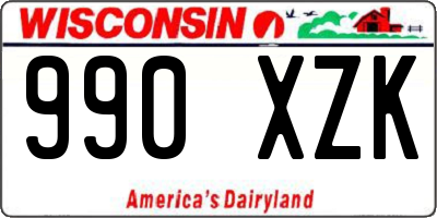 WI license plate 990XZK