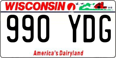 WI license plate 990YDG