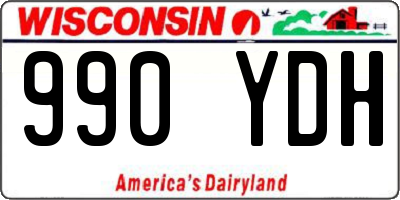 WI license plate 990YDH