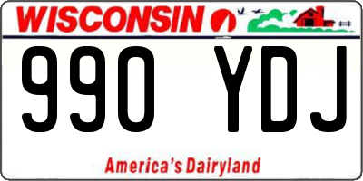 WI license plate 990YDJ
