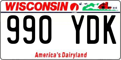 WI license plate 990YDK