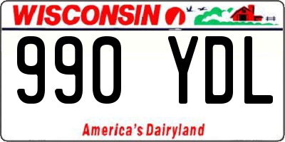 WI license plate 990YDL