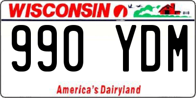 WI license plate 990YDM